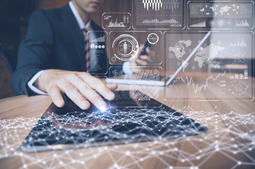 businessman using tablet PC and information communication technology concept. IoT(Internet of Things). GUI(graphical user interface). paperless office. businessman using tablet PC and information communication technology concept. IoT(Internet of Things). GUI(graphical user interface). paperless office.